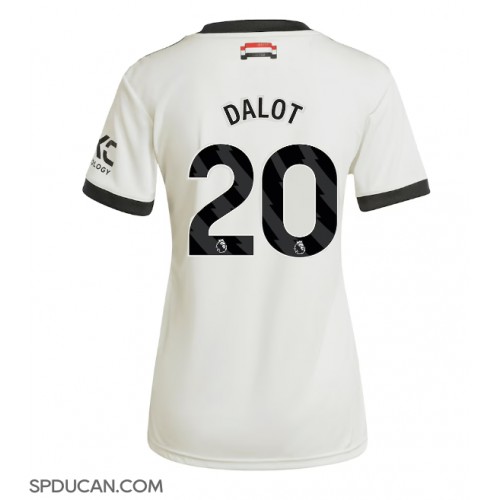 Zenski Nogometni Dres Manchester United Diogo Dalot #20 Rezervni 2024-25 Kratak Rukav